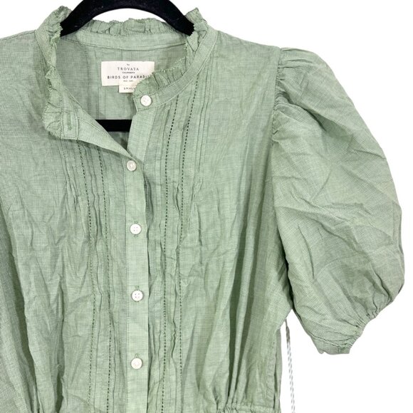 Trovata Birds of Paradis Dress Hildie Green Small New - Picture 3 of 5